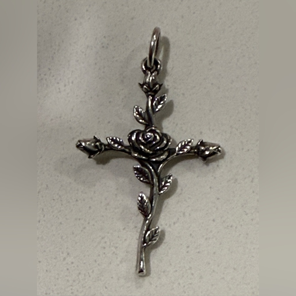 James Avery Rosebud Cross Pendant